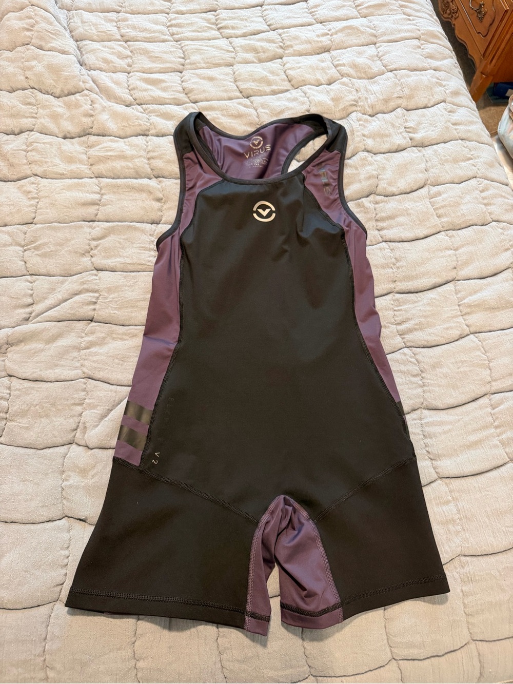 Virus Black and Purple Singlet
